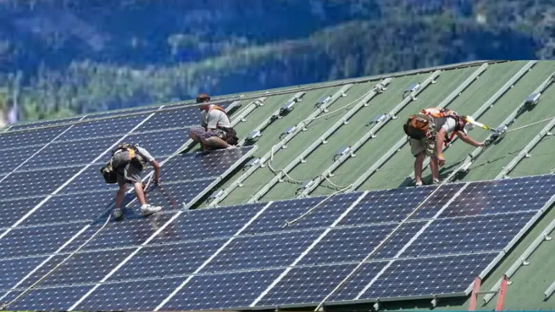 installation of solar panels